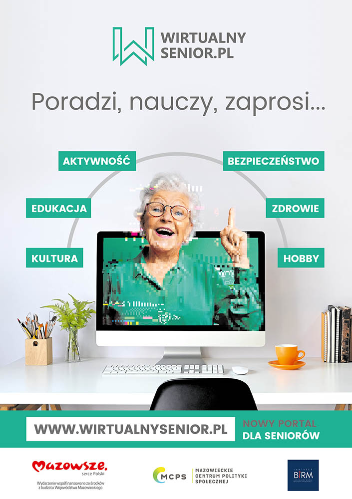 Plakat portalu Wirtualny Senior